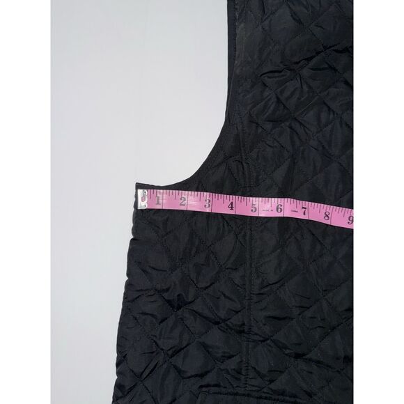 J. Jill Heritage Quilted Vest Black Full Zip Lightweight Classic Casual Size XL - Picture 8 of 13